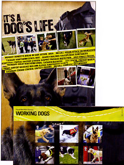 Presentation pack for Working Dogs on stamps issued 5 February 2008