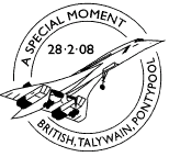 postmark illustrated with supersonic airliner Concorde.