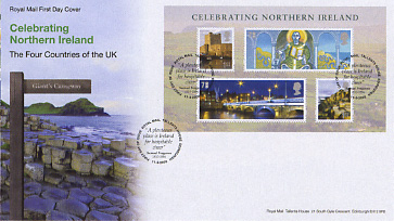 Royal Mail fdc for Celebrating Northern Ireland MS