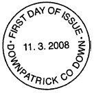 Downpatrick, Co Down, First Day of Issue postmark.