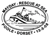 postmark showing D-class lifeboat.