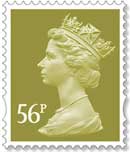 56p Machin definitive issued
				1 April 2008.