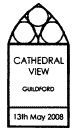 Postmark showing cathedral window.