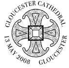 Postmark showing carved cross.