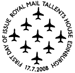 special philatelic bureau first day of issue postmark for air displays stamps.