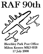 postmark showing Battle of Britain memorial flight aircraft.