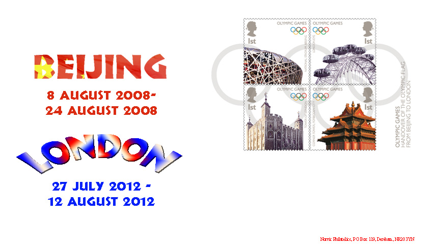 Norvic first day cover for Olympic Handover MS.