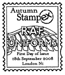 Official Stampex First Day of Issue Postmark showing RAF Wings.