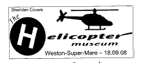 Postmark showing logo of Helicopter Museum.