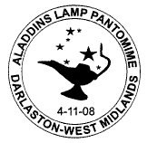 Postmark showing Aladdin's lamp .