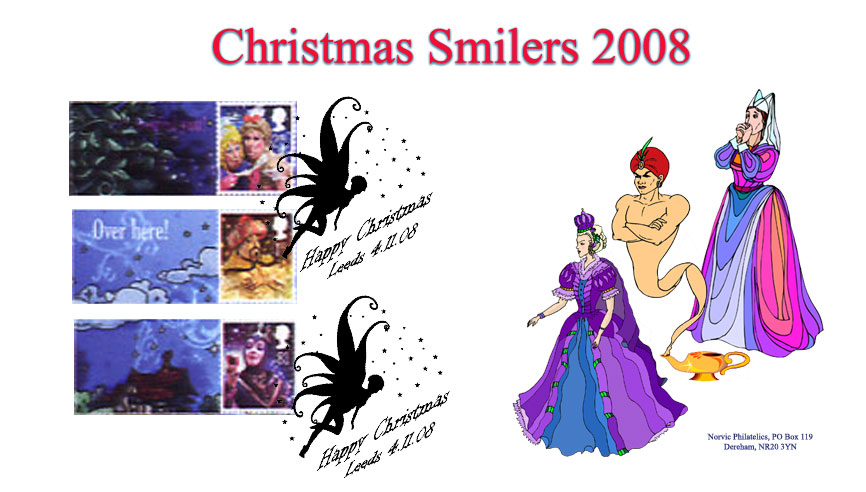 Norvic Philatelics 2008 Christmas First Day Cover for set of 3 Smilers stamps.