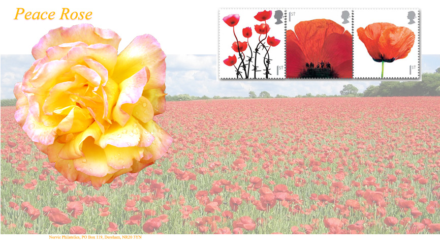 Norvic Philatelics first day cover for Lest We Forget Poppies stamps.