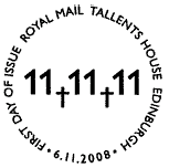 Postmark with date 11+11+11.