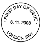Non pictorial London SW1 first day Postmark.