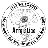 Postmark showing a Poppy.