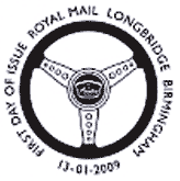 postmark showing Mini steering wheel.