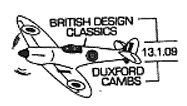 postmark illustrated with Supermarine Spitfire fighter plane.