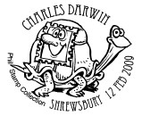 Postmark illustrated with stamp on turtle.