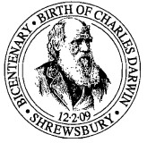 Postmark showing portrait of Darwin.