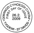 St Davids/Tyddewi, non-pictorial official postmark.
