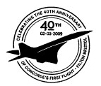 Postmark showing Concorde supersonic airliner.