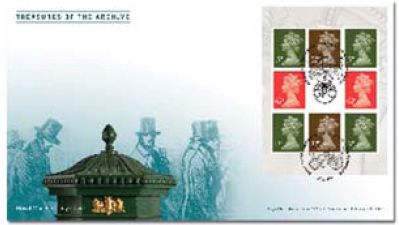 Royal Mail first day cover for Treasures of the Archive PSB.