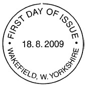 Wakefield first day of issue non-pictorial postmark.