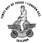 Official London postmark showing postmark on early cycle.