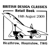 Postmark illustrating Concorde supersonic airliner.