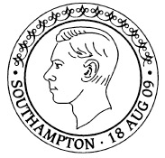 postmark showing profile of King George VI