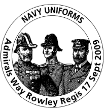 Postmark showing Naval officers.