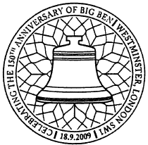 Postmark showing a large bell.