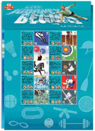 2009 Pre-Olympic Commemorative Sheet of 10 stamps.
