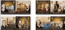 Set of 8 stamps - Industrial Pioneers.