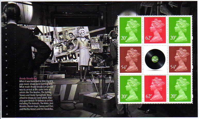 Classic British Album Covers Prestige stamp book pane 3 containing Machin definitives.