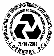 Postmark showing logo of NatWest Bank - Philatelic Society.