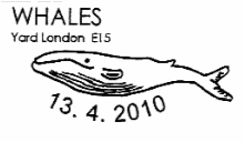 postmark illustrated with a whale.