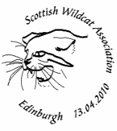 postmark illustrated with Scottish Wildcat.