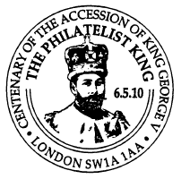 Postmark with portrait of King George V.