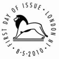 Postmark showing British Empire Exhibition lion logo.
