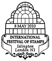 London N1 postmark showing Business Design Centre.
