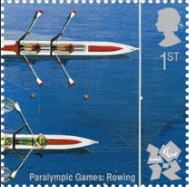 Olympic rowing 1st class stamp.