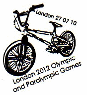 postmark showing Bicycle - Olympic issue 2009.