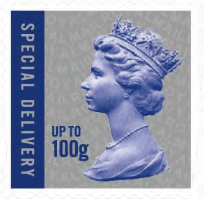 New Machin definitive stamps for 100gr special delivery service.