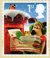 Wallace and Gromit 2010 Christmas Stamp 1st.