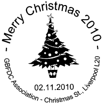 Postmark showing Christmas Tree.