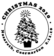 Postmark showing Christmas tree.