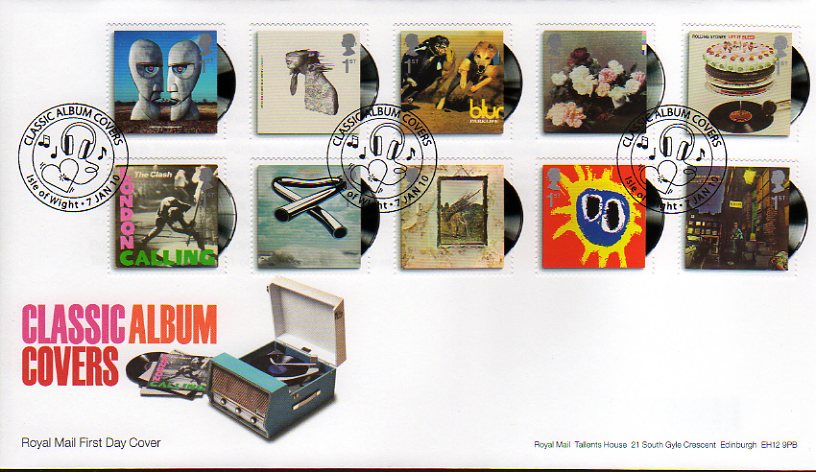 Classic Albums stamps First Day Cover with Isle of Wight postmark.