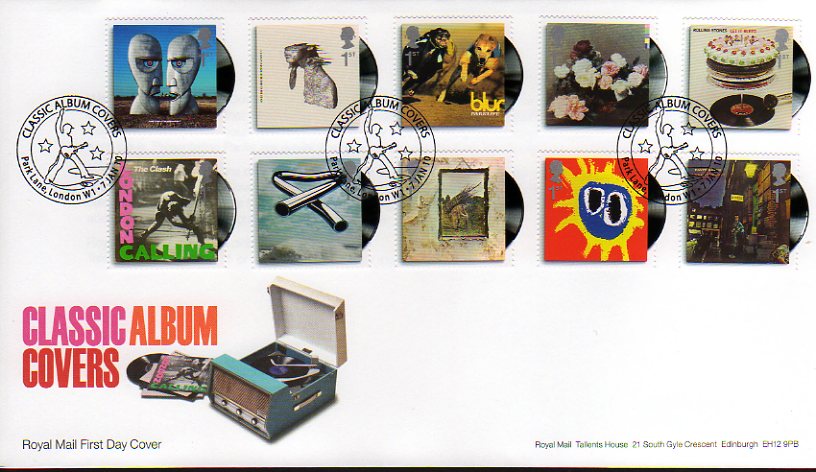 Classic Albums stamps first day cover with Park Lane London postmark.