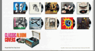 Classic Album Covers set on first day cover.